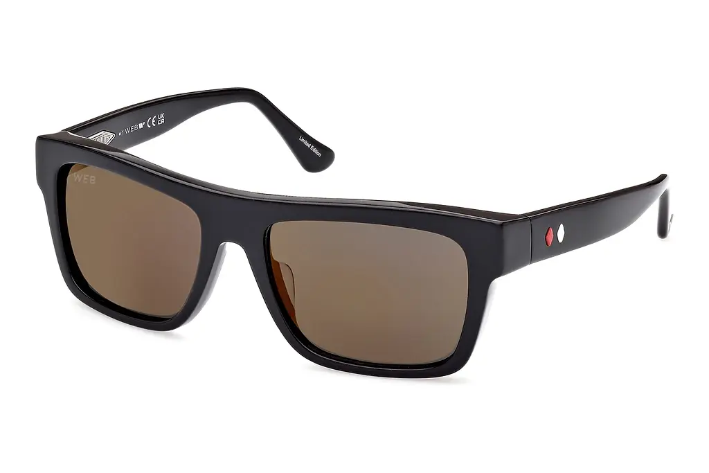 Web Eyewear   WE0343 01C grau verspiegeltGlänzend Schwarz