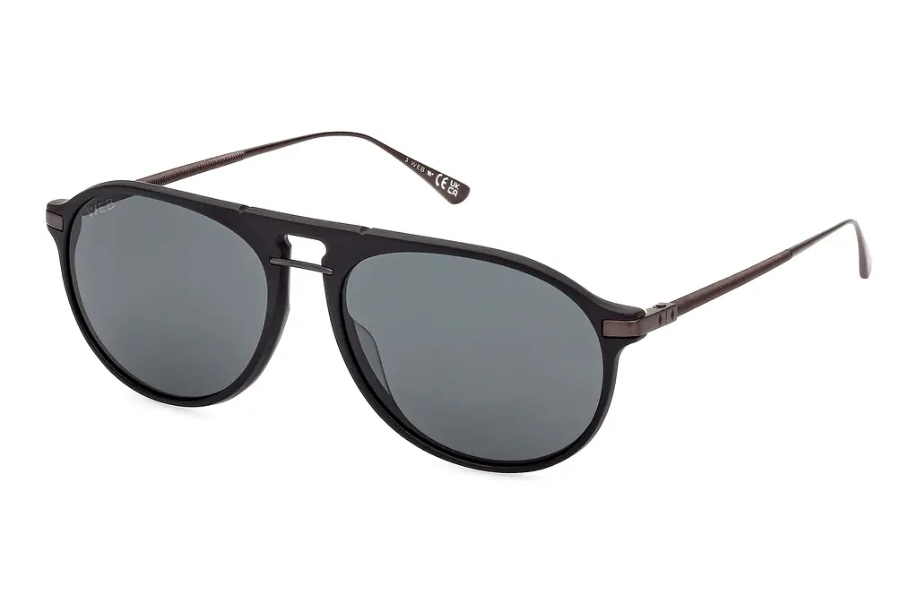 Web Eyewear   WE0345 02D grau polarisierendMatt Schwarz