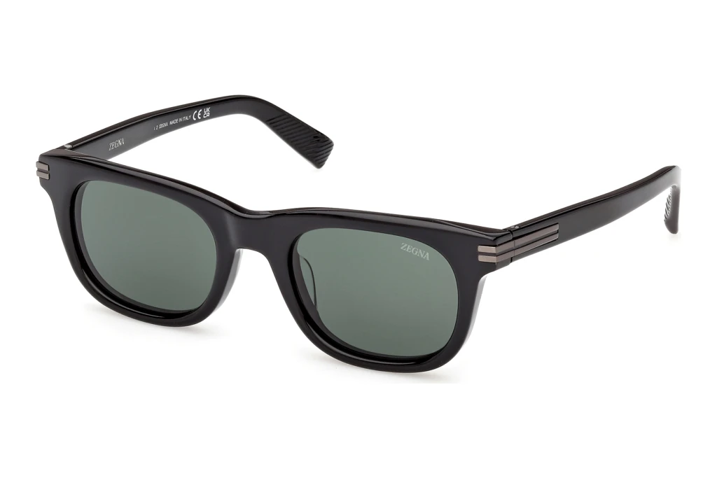 Zegna   EZ0281 01R grün polarieisrendGlänzend Schwarz