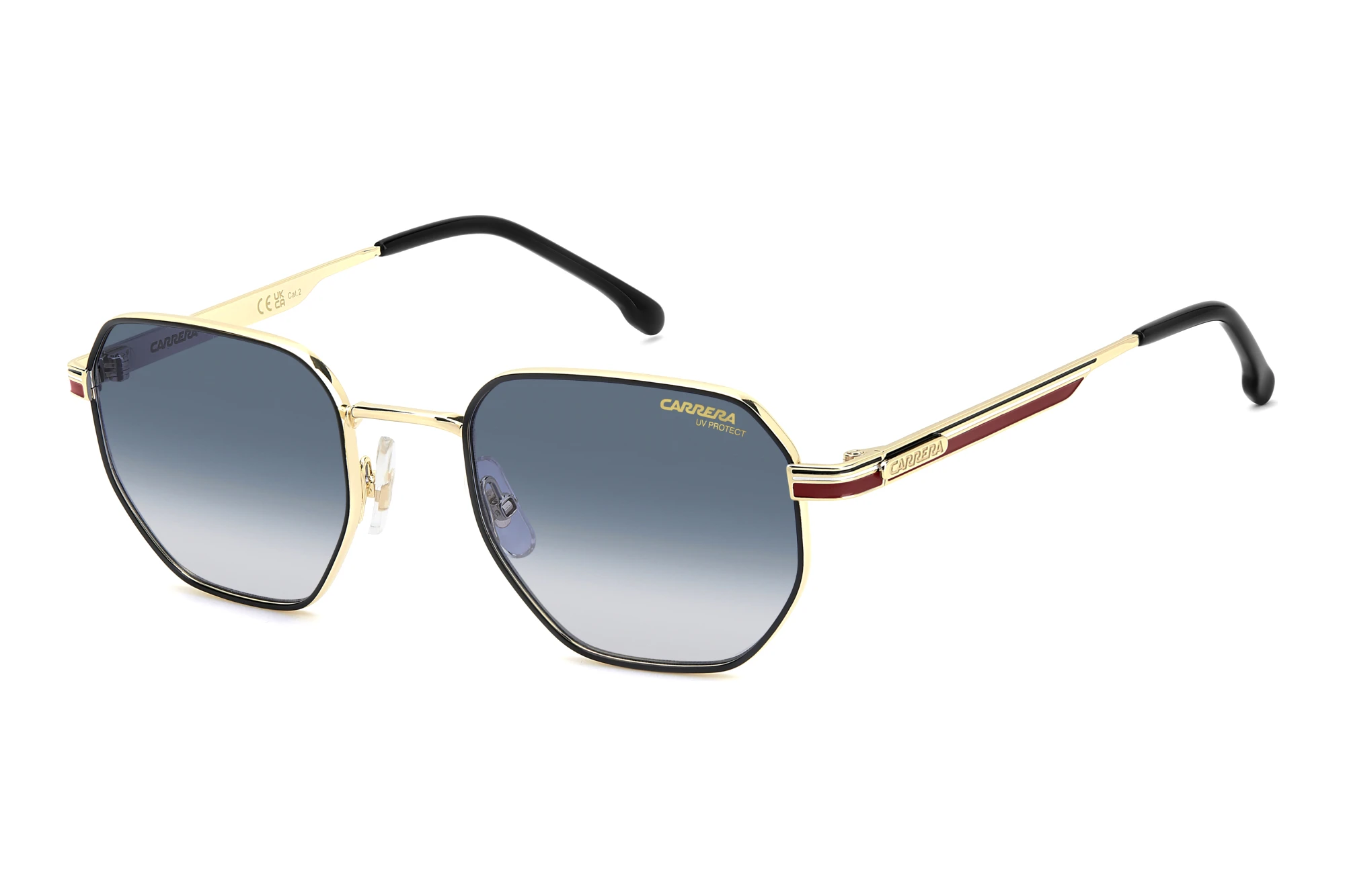 Carrera   CARRERA 380/S W3J/08 DK BLUE SHADEDGOLD STRIPED RED