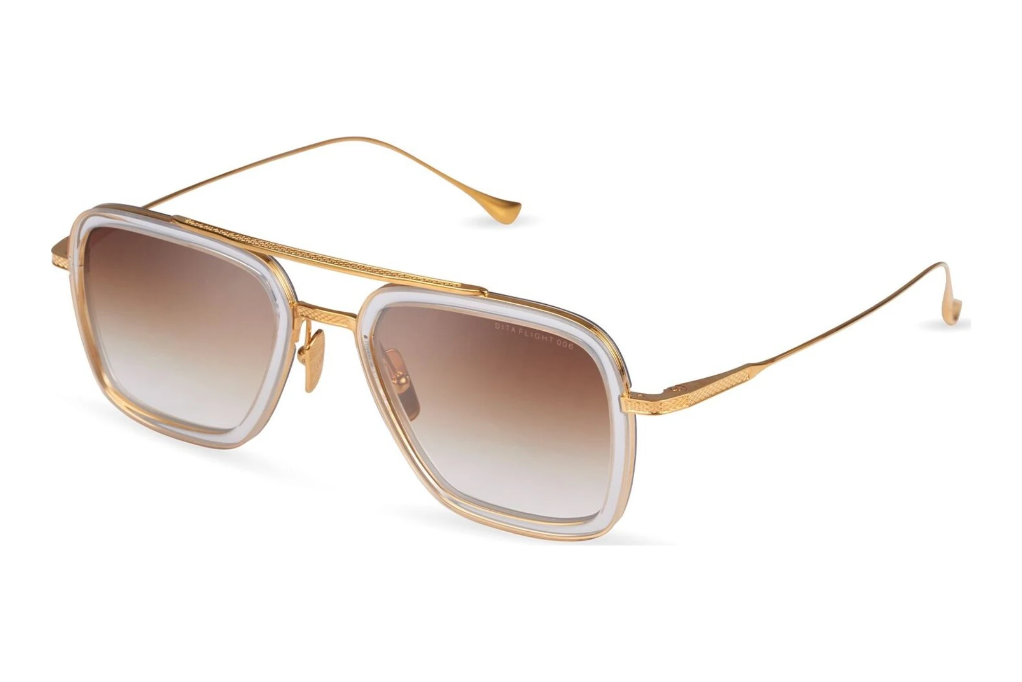 DITA   7806 L BROWN TO CLEAR GRADIENTCLEAR CRYSTAL - YELLOW GOLD