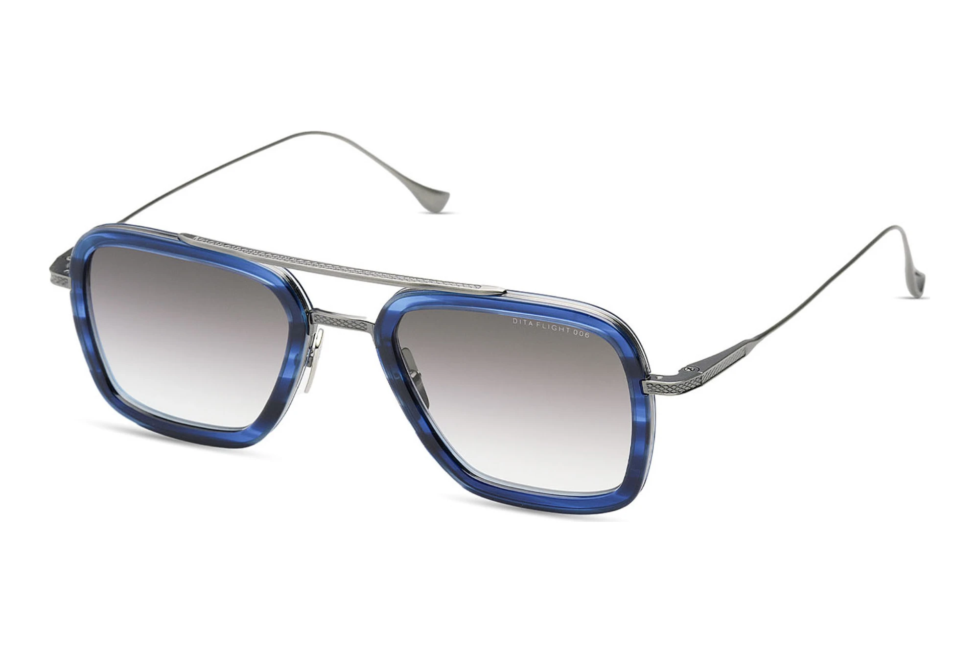 DITA   7806 T GREY TO CLEAR GRADIENTBLUE SWIRL - ANTIQUE SILVER