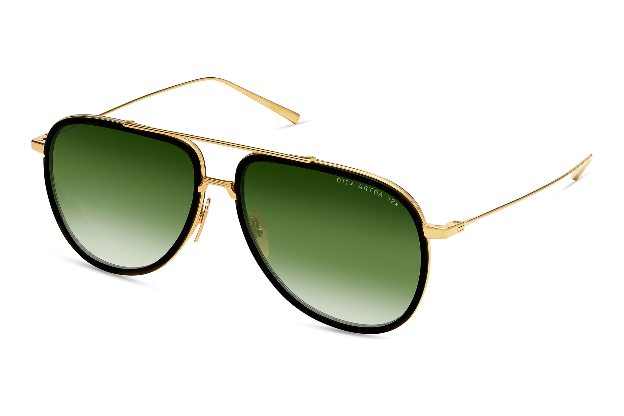 DITA   DTS-472 01A DARK GREEN TO CLEAR GRADIENTYELLOW GOLD - BLACK