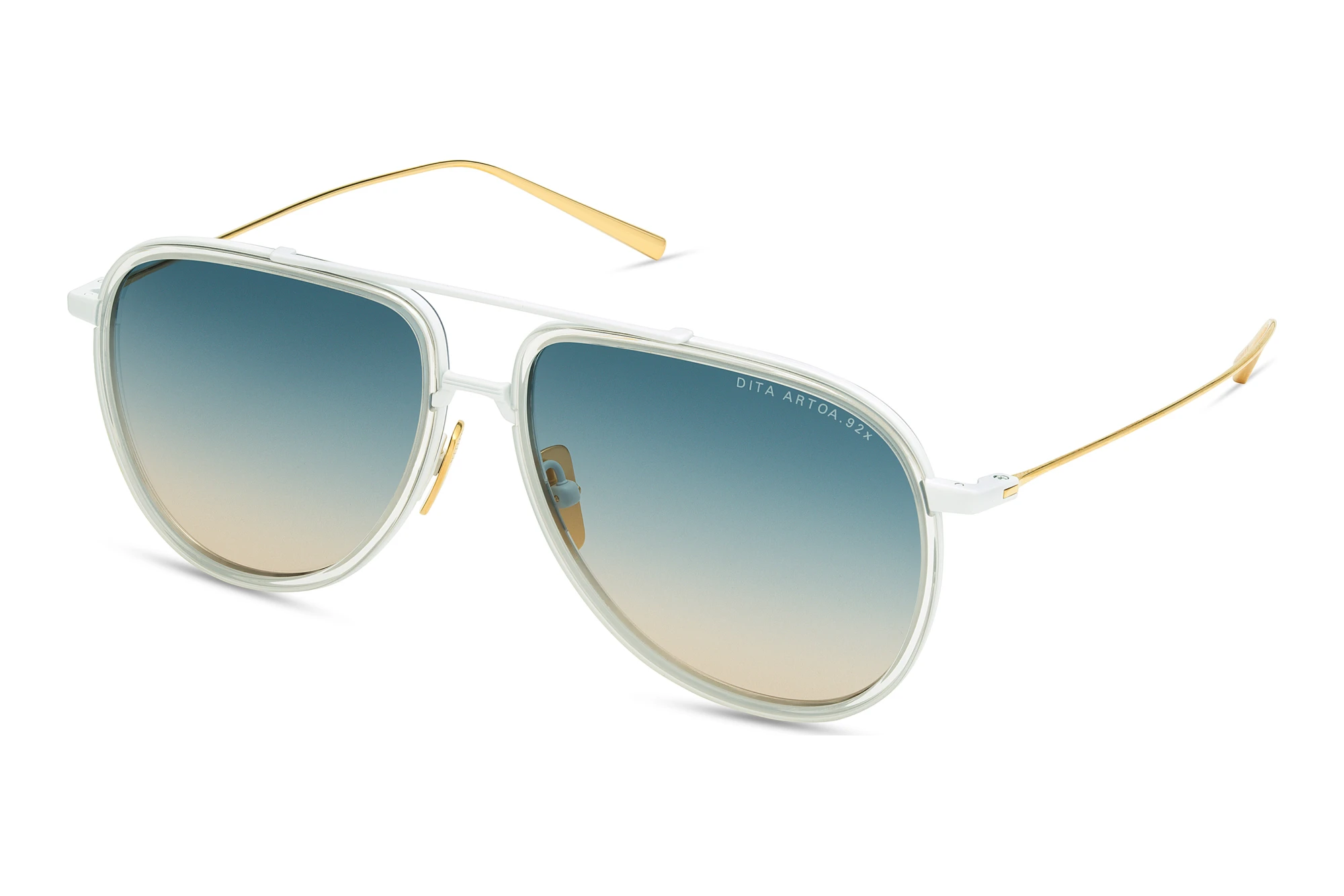 DITA   DTS-472 02A MOON SHORES GRADIENTMATTE WHITE - CRYSTAL CLEAR - YELLOW GOLD