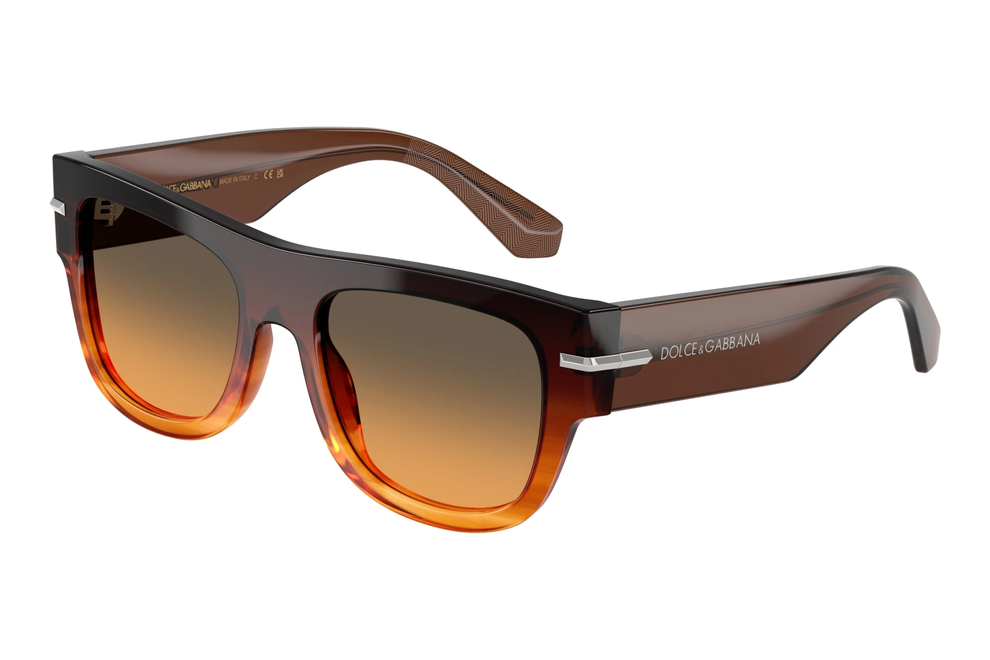 Dolce & Gabbana   DG4484 348618 Orange Gradient Light GreenGradient Striped Brown