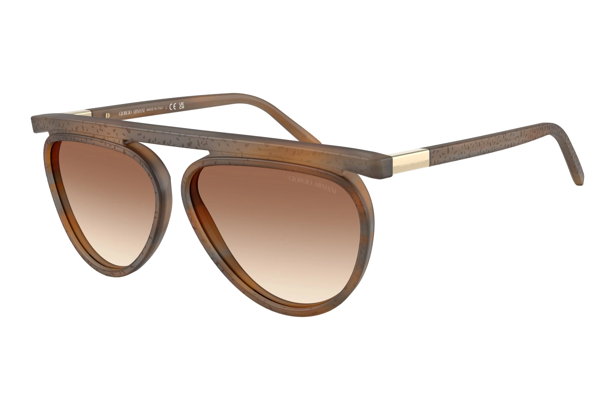 Giorgio Armani   AR8262 642913 Brown GradientMatte Striped Brown