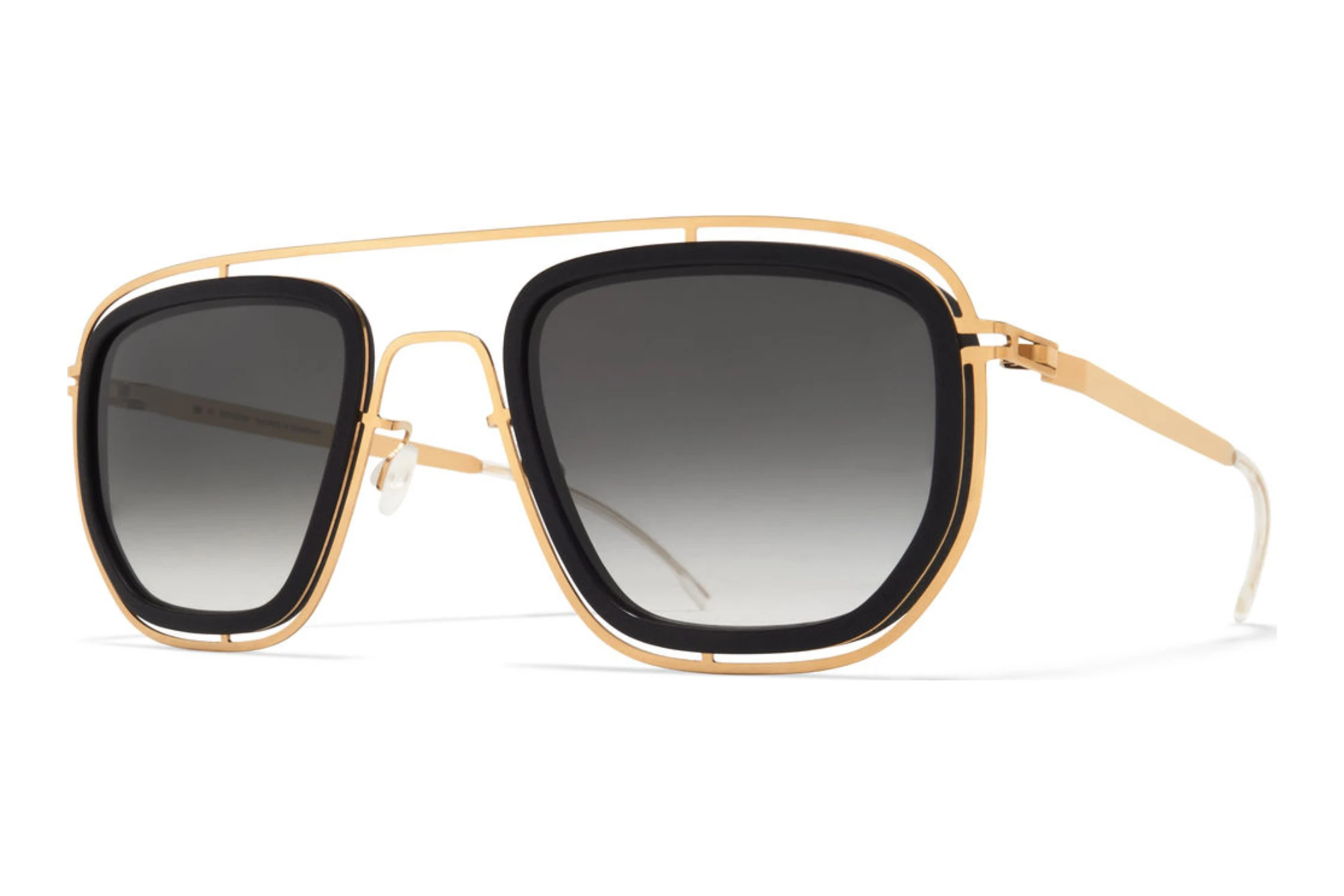 MYKITA   FERLO SUN 585 Raw Black GradientMH7-Pitch Black/Glossy Gold
