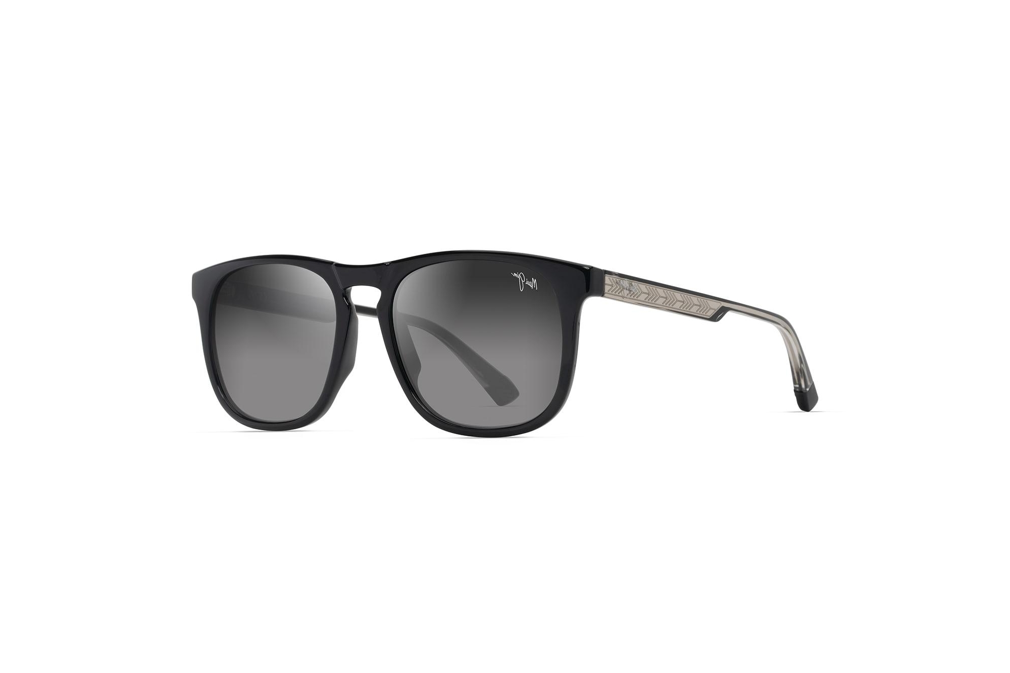 Maui Jim   Kupaa GS641-14 Neutral GreyShiny Black w/Trans Light Grey