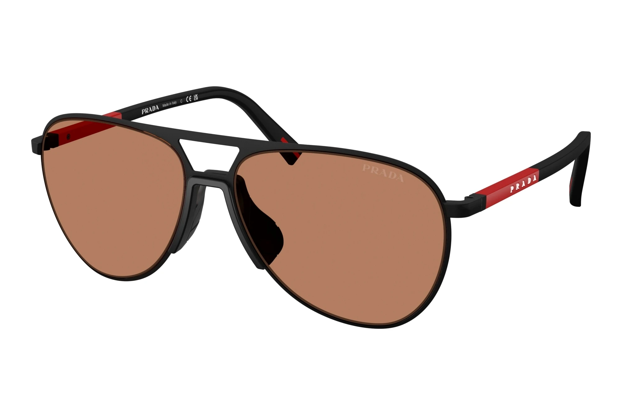 Prada Linea Rossa   PS 53ZS DG020D BrownBlack Rubbered