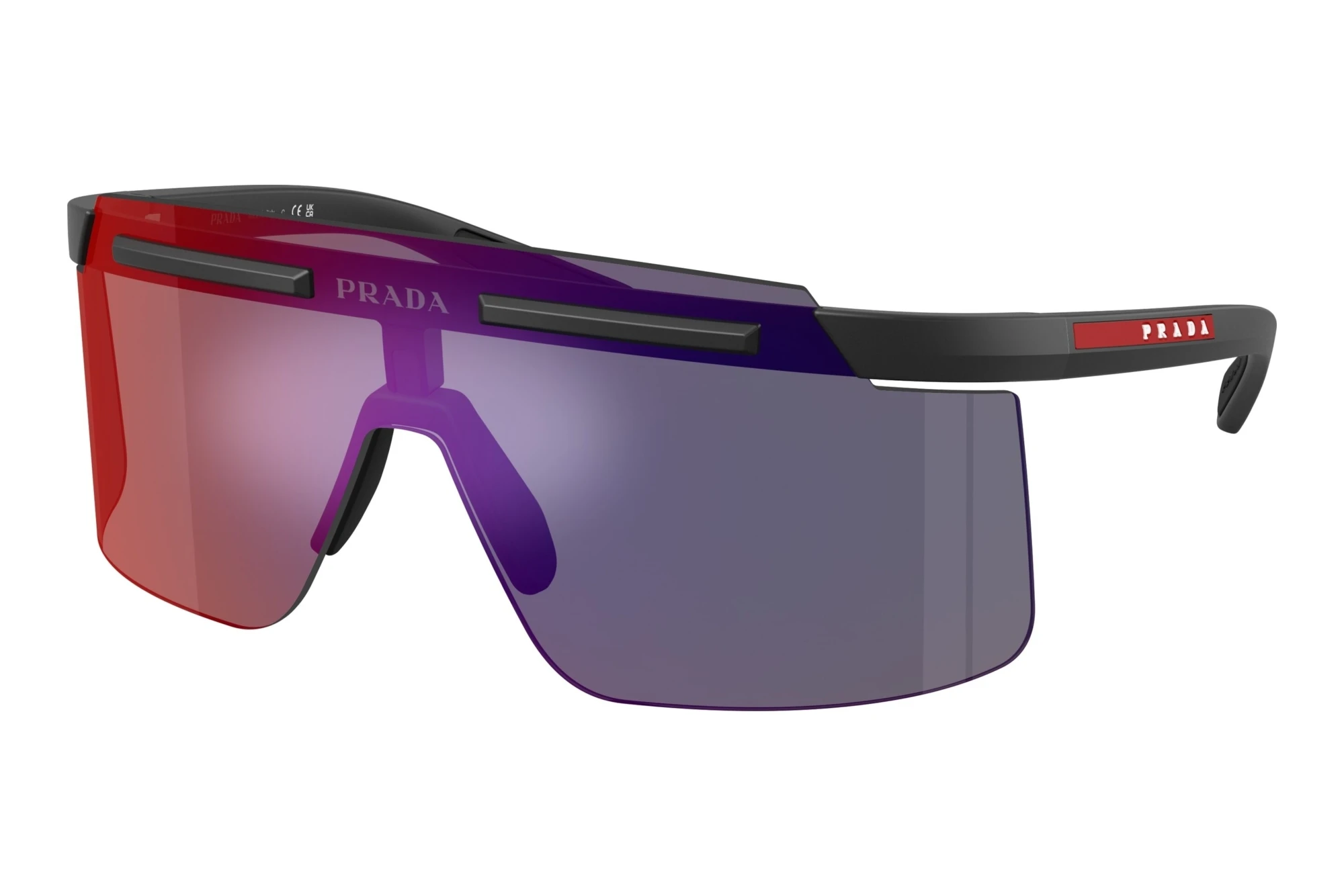 Prada Linea Rossa   PS B06S 1BO08F Mirror Blue/RedMatte Black