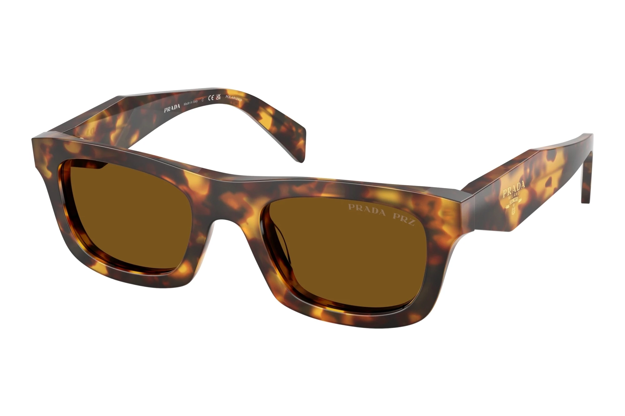 Prada   PR C06S 14L10U Dark Brown PolarHoney Tortoise