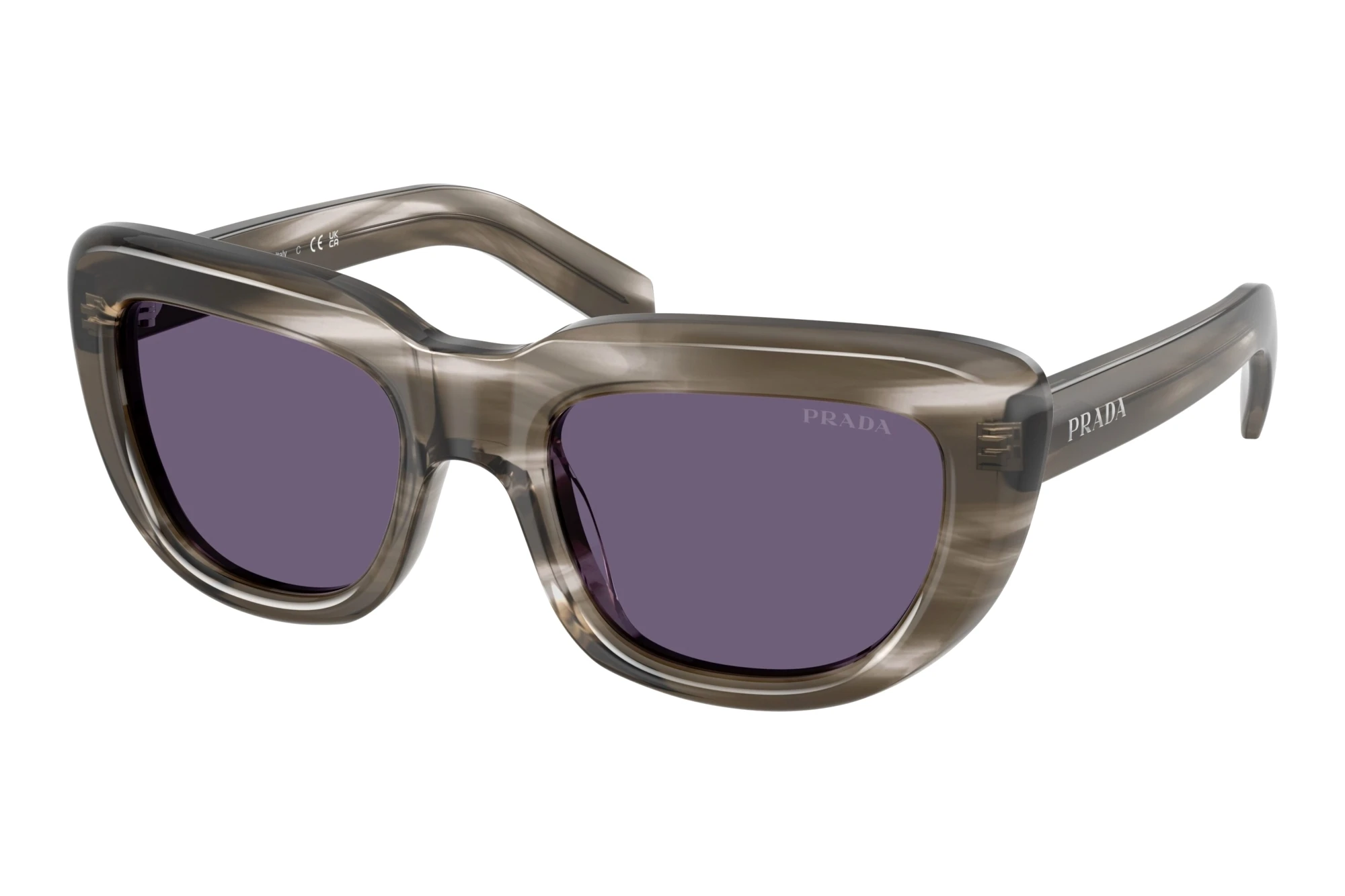 Prada   PR D07S 26O70W VioletStriped Ebony