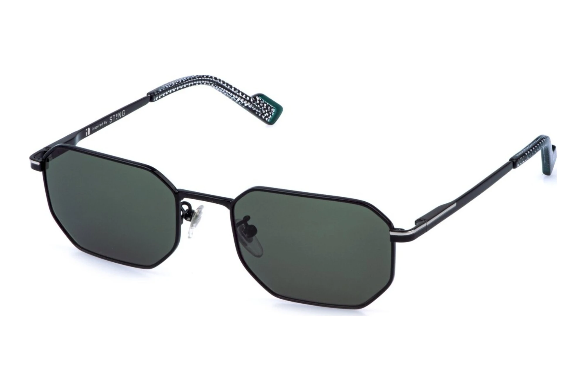 Sting   SST581 0540 GREENSHINY BLACK W/SHINY PALLADIUM PARTS