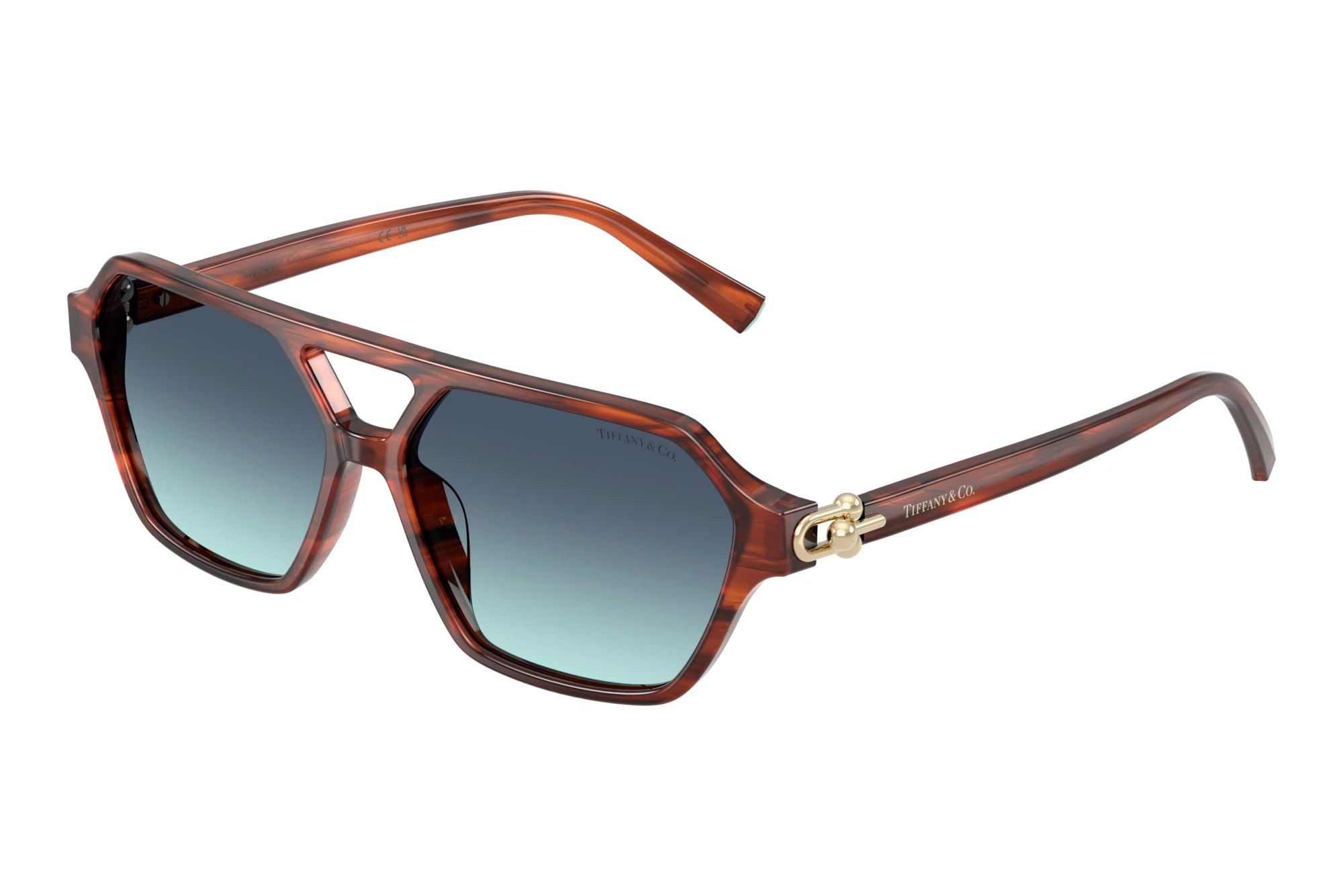 Tiffany   TF4264U 84409S Gradient BlueRuby Striped Havana