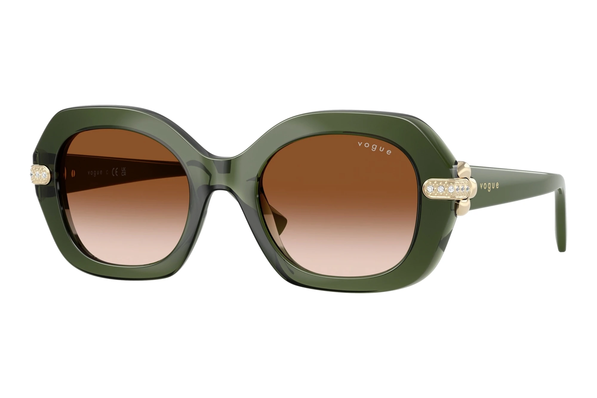 Vogue Eyewear   VO5706SB 328713 Brown GradientTransparent Green