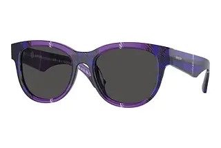 Burberry BE4432U 411387 Dark GreyCheck Violet