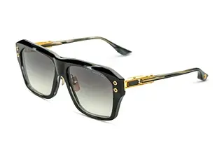 DITA DTS-417 01A DARK GREY TO CLEAR GRADIENTINK SWIRL - YELLOW GOLD