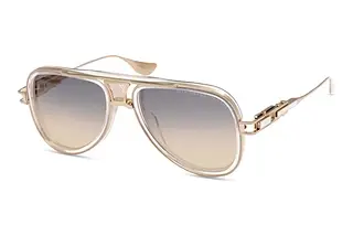 DITA DTS-460 03A-Asian-Fit GREY TO APRICOT GRADIENTCRYSTAL CLEAR - BRUSHED WHITE GOLD