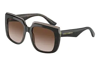 Dolce & Gabbana DG4414 502/13 Gradient BrownHavana On Transparent Brown