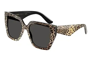 Dolce & Gabbana DG4438 316387 Dark GreyLeo Brown On Black