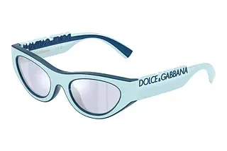 Dolce & Gabbana DX6012 30151U Dark Violet Mirror SilverAzure Rubber/Blue