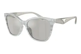 Emporio Armani EA4222U 611487 Light Grey Flash SilverShiny Striped Grey