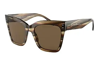 Giorgio Armani AR8175 595473 Dark BrownStriped Brown