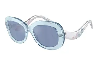 Giorgio Armani AR8217 61521U Light Blue Mirror SilverTransparent Light Blue