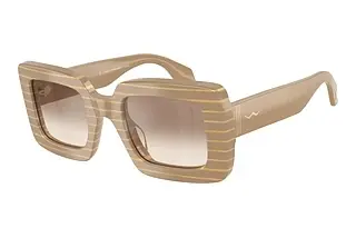 Giorgio Armani AR8241U 631094 Gradient Brown Mirror SilverStriped Beige/Gold Block