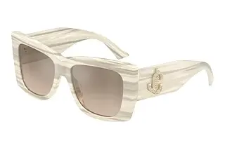 Jimmy Choo JC5036B 50656I Brown Grad Grey Mirror SilverStriped White