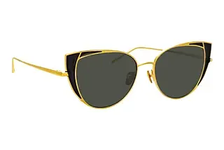 Linda Farrow LFL855 C1 GREYYELLOW GOLD / TRANSLUCENT BLACK
