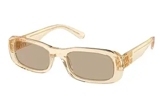 Miu Miu MU 08ZS 11T40F Dark BrownSand Transparent