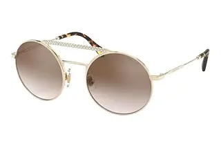 Miu Miu MU 52VS ZVNQZ9 Gradient Brown Mirror SilverPale Gold