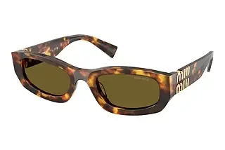 Miu Miu MU B04S 14L09Z Dark BrownHavana Honey