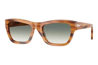Persol PO0091S 960/3A Clear Gradient GreenStriped Brown