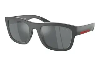 Prada Linea Rossa PS 01ZS UFK5L0 Light Grey Mirror BlackGrey Rubber