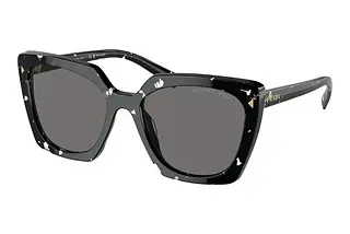 Prada PR 23ZS 15S5Z1 Dark Grey PolarizedBlack Crystal Tortoise