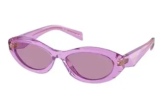 Prada PR 26ZS 13R07Q Dark Violet Mirror Silver IntTransparent Amethyst
