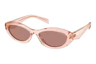 Prada PR 26ZS 19Q10D Light BrownTransparent Peach