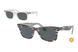 Ray-Ban RB2140 1407R5 BluePhoto Striped Light Blue