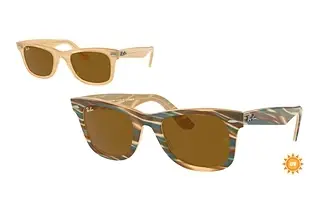 Ray-Ban RB2140 140833 BrownPhoto Striped Brown