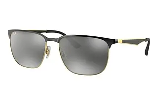 Ray-Ban RB3569 187/88 Grey Gradient MirrorBlack On Gold