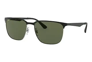 Ray-Ban RB3569 90049A G-15 GreenBlack On Silver