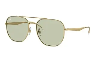 Ray-Ban RB3724D 001/2 Light GreenArista Gold