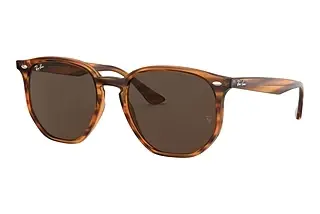 Ray-Ban RB4306 820/73 Dark BrownStriped Red Havana