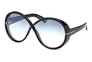 Tom Ford FT1116 01X grau verspiegeltGlänzend Schwarz