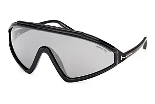 Tom Ford FT1121 01C grau verspiegeltGlänzend Schwarz