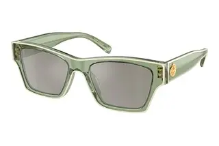 Tory Burch TY7207U 20026G Light Grey Silver MirrorTransparent Green & Ivory