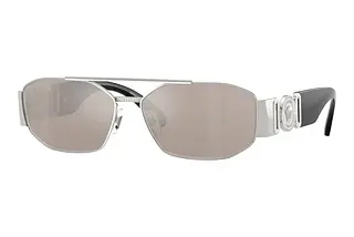 Versace VE2287 1000AP Clear Mirror Real PlatinumSilver