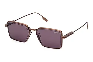 Zegna EZ0243 38A grauGlänzend Dunkel Bronze